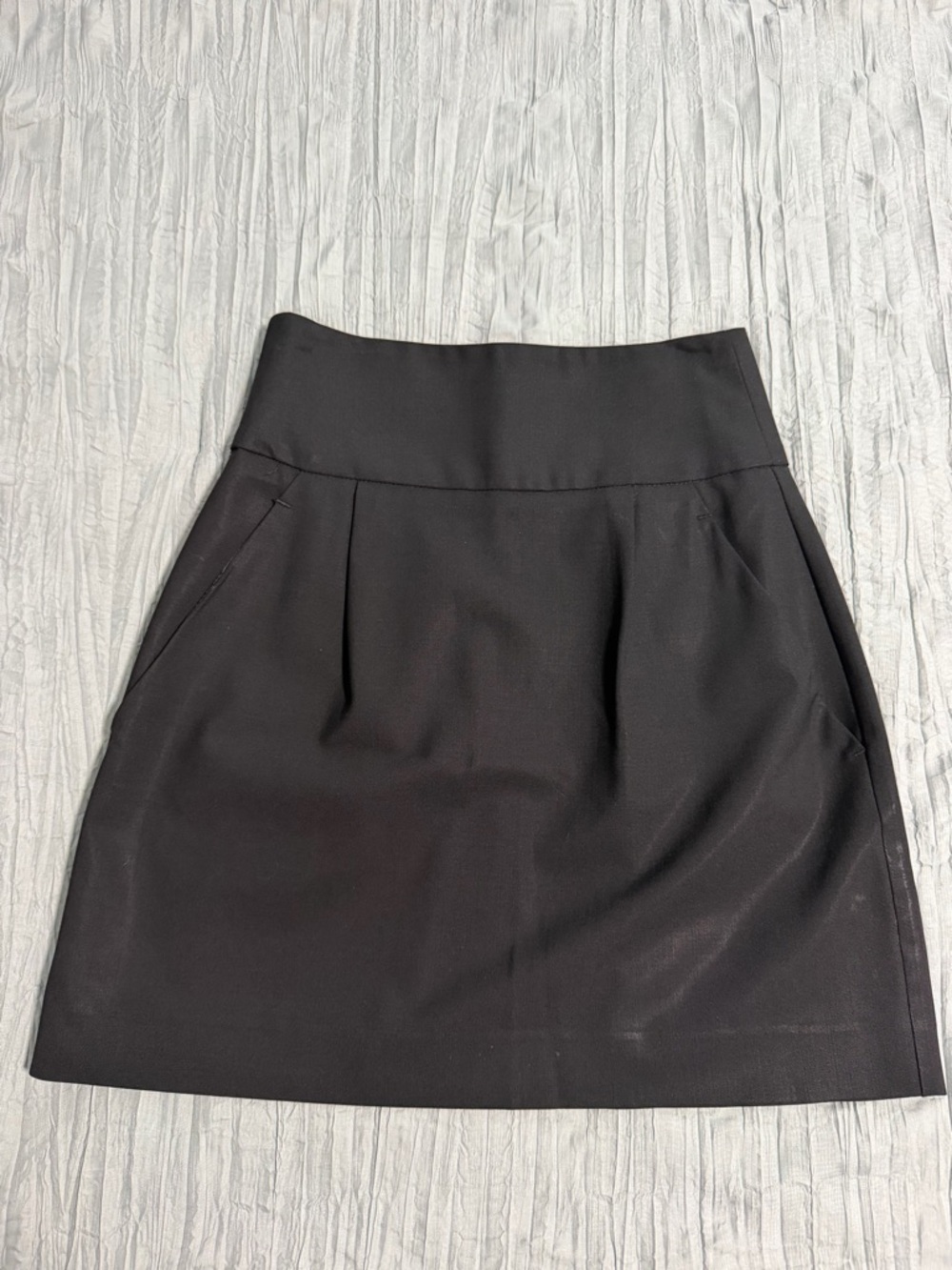 Theory Black A-Line High-Waist Skirt